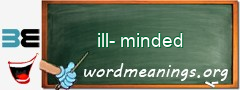 WordMeaning blackboard for ill-minded